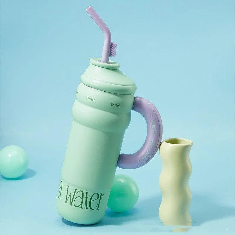 Handle Stainless Steel Vacuum Cup Large Capacity Portable - Bellarte Enchanté Handle Stainless Steel Vacuum Cup Large Capacity Portable